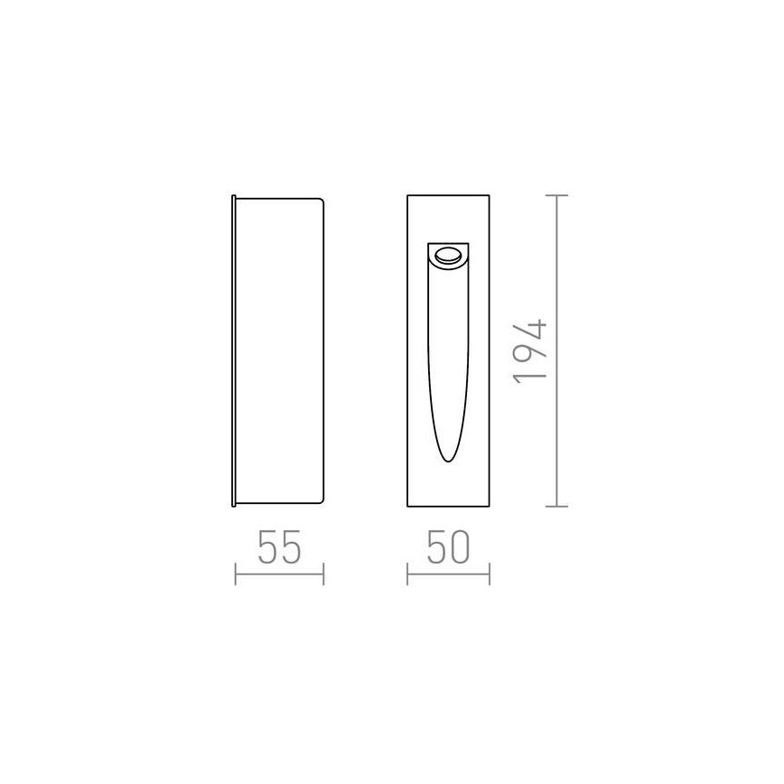 RED -Design Rendl-R10545- LED Oświetlenie schodowe zewnętrzne GAP LED/3W/230V IP54