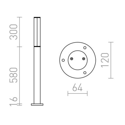 RED - Design Rendl - R10548 - LED Lampa zewnętrzna VADIS LED/8W/230V IP54