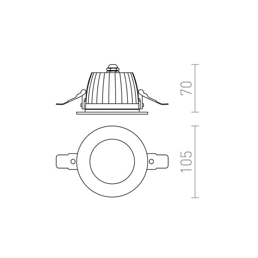 RED - Design Rendl-R10565- LED Łazienkowa oprawa wpuszczana AMIGA 8W/230V IP65