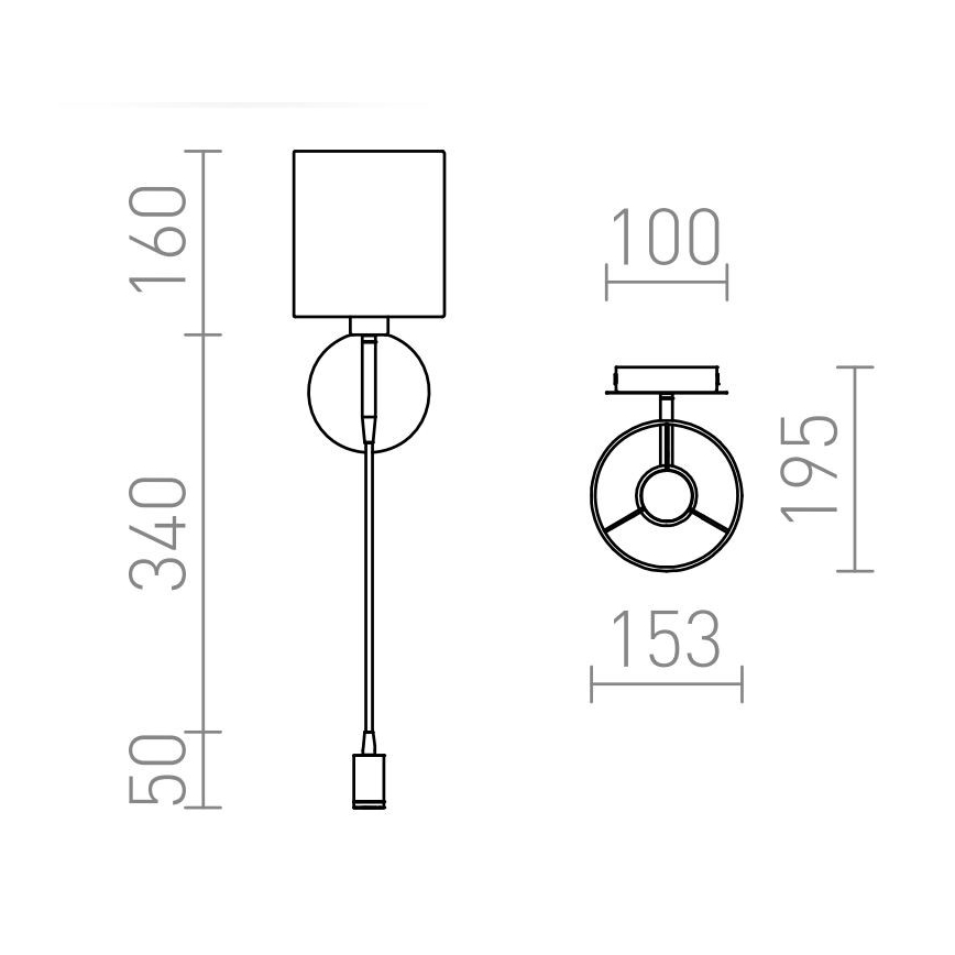RED - Design Rendl - R10580 - LED Kinkiet VERSA 1xE27/42W/230V + LED/3W