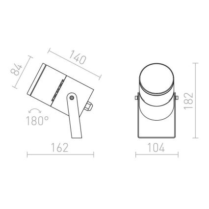 RED - Design Rendl - R11754 - LED Oświetlenie zewnętrzne ROSS LED/9W/230V IP65