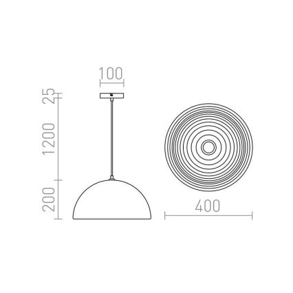 RED - Design Rendl - R11766 - Żyrandol na lince CARISSIMA 1xE27/42W/230V