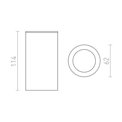 RED - Design Rendl - R12043 - Oświetlenie punktowe MOMA 1xGU10/35W/230V biały