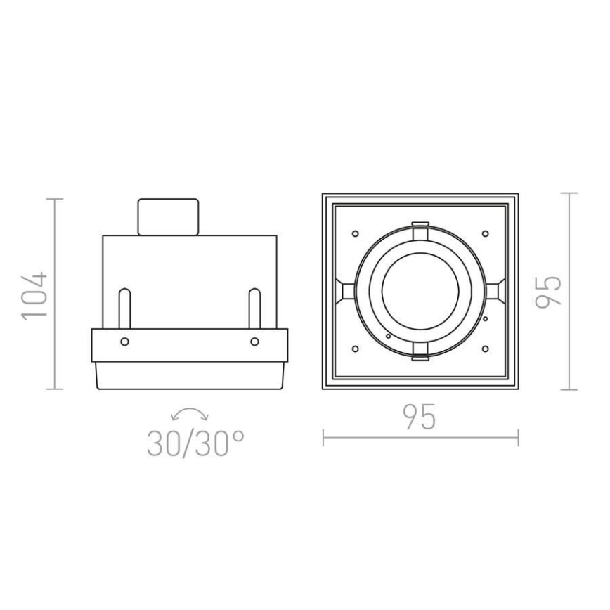 RED - Design Rendl - R12052 - Oprawa wpuszczana ELECTRA 1xGU10/50W/230V