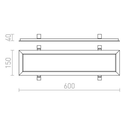 RED - Design Rendl - R12061 - LED Oprawa wpuszczana STRUCTURAL LED/22W/230V