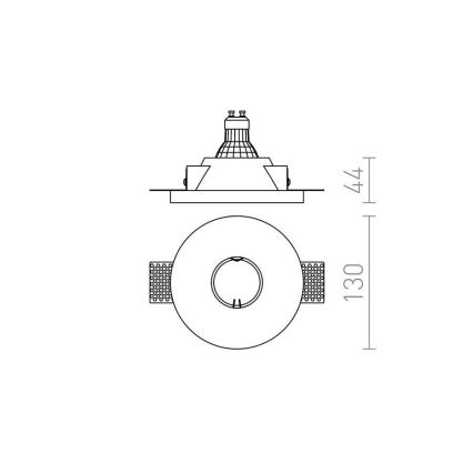 RED - Design Rendl - R12357 - Oprawa wpuszczana DAG 1xGU10/35W/230V