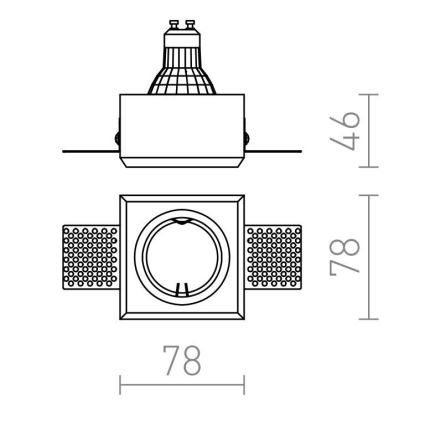 RED - Design Rendl - R12361 - Oświetlenie wpuszczane QUO 1xGU10/35W/230V