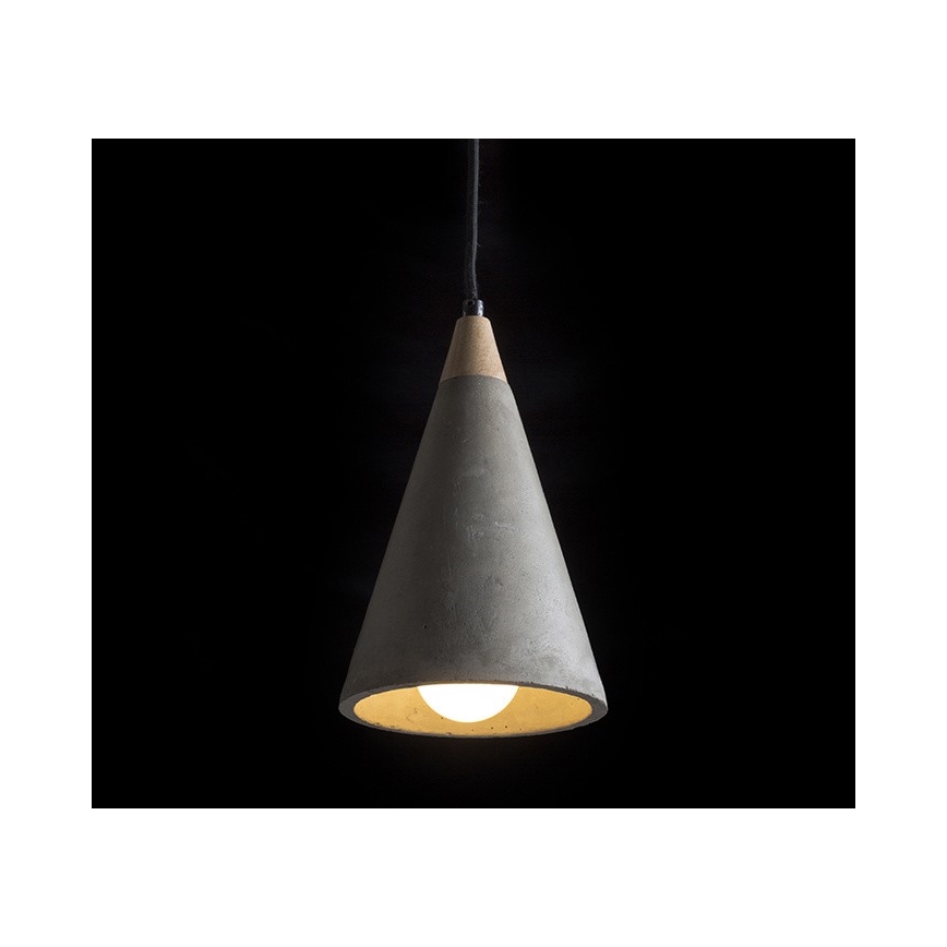 RED - Design Rendl - R12380 - Żyrandol na lince HEIDI 1xE27/28W/230V beton/drewno