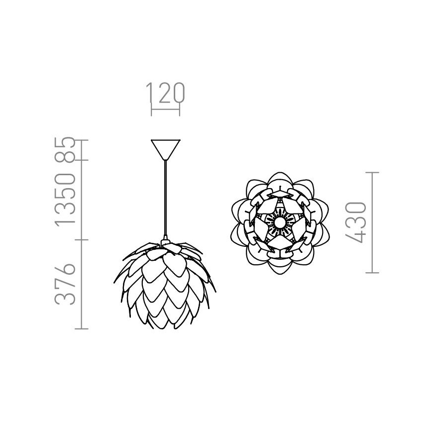 RED - Design Rendl - R12381 - Żyrandol na lince ENCOMBRE 1xE27/42W/230V