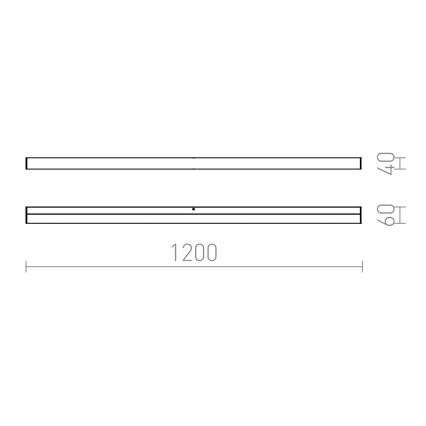 RED - Design Rendl - R12406 - Oświetlenie łazienkowe do lustra LEVIA LED/24W/230V IP44