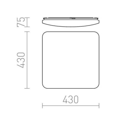 RED - Design Rendl - R12437 - LED Plafon SEMPRE LED/36W/230V kwadratowy