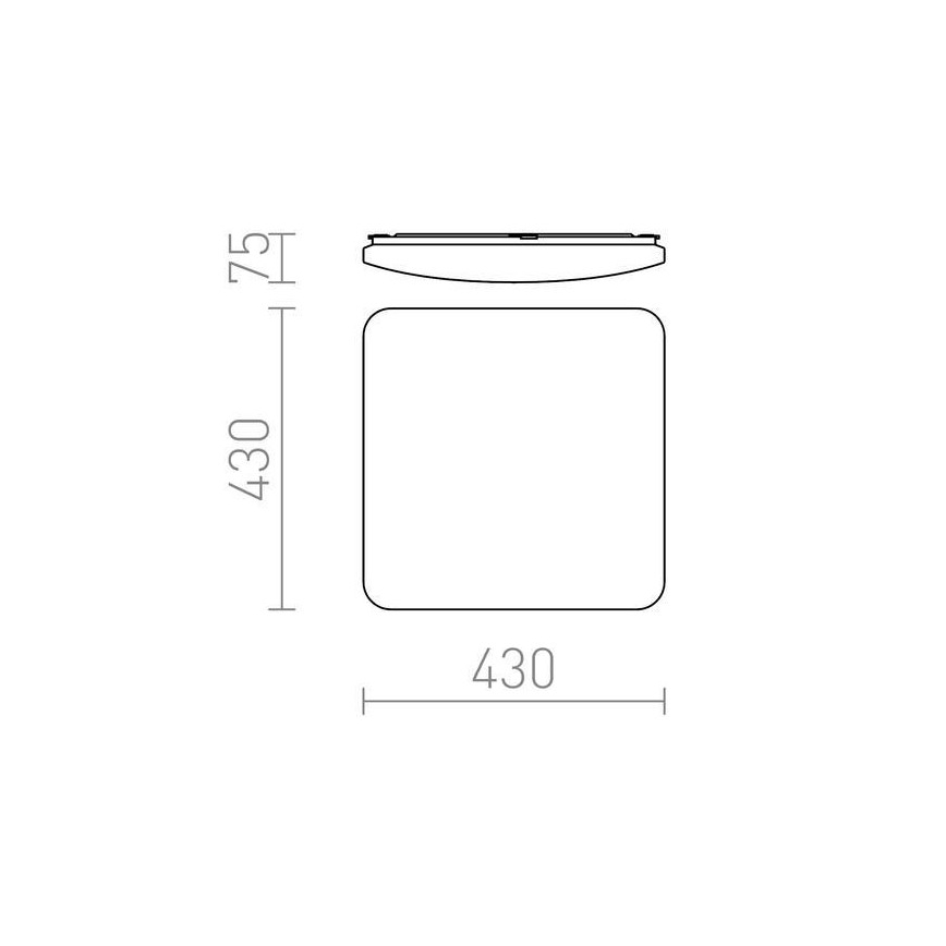 RED - Design Rendl - R12437 - LED Plafon SEMPRE LED/36W/230V kwadratowy