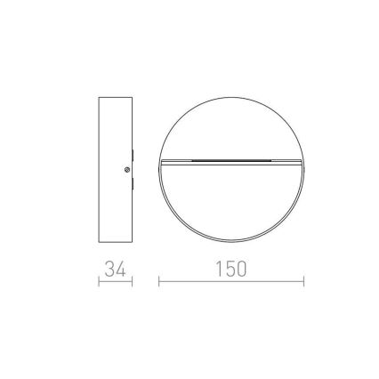 RED-Design Rendl-R12539- LED Kinkiet zewnętrzny AQILA LED/6W/230V IP54