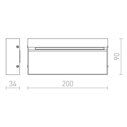 RED - Design Rendl-R12547- LED Kinkiet zewnętrzny AQILA LED/6W/230V IP54