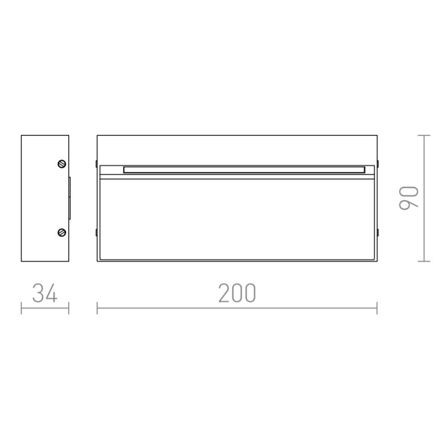RED - Design Rendl-R12547- LED Kinkiet zewnętrzny AQILA LED/6W/230V IP54