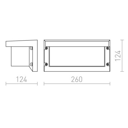 RED - Design Rendl- R12561 - Kinkiet zewnętrzny HIDE 1xE27/18W/230V IP54