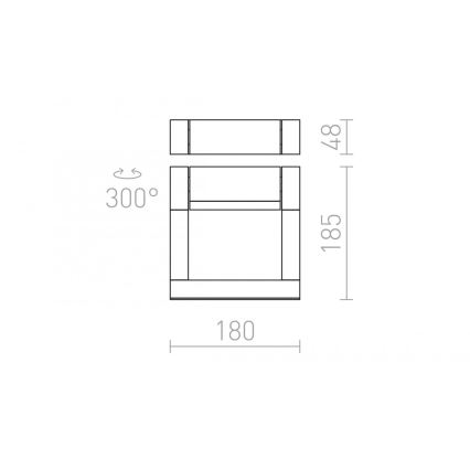 RED - Design Rendl - R12623 - LED Kinkiet zewnętrzny AQUE LED/8W/230V IP54