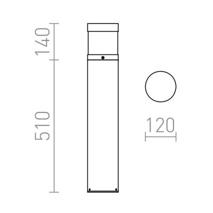 RED - Design Rendl - R12626 - LED Lampa zewnętrzna ABAX LED/15W/230V IP54 antracytowa