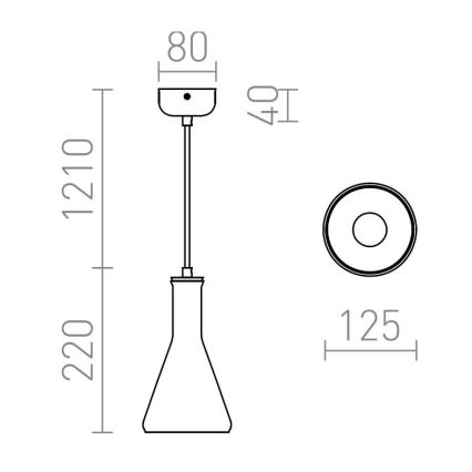 RED - Design Rendl - R12663 - Żyrandol na lince PULIRE 1xE14/28W/230V