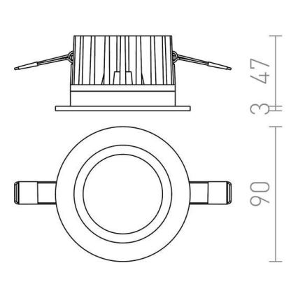 RED -Design Rendl-R12716- LED Łazienkowe oświetlenie wpuszczane TOLEDO 8W/230V IP44