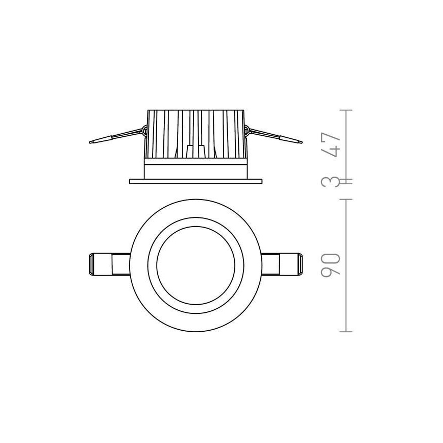 RED -Design Rendl-R12716- LED Łazienkowe oświetlenie wpuszczane TOLEDO 8W/230V IP44