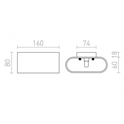 RED - Design Rendl - R12743 - Kinkiet MARIO 1xG9/33W/230V