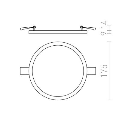 RED - Design Rendl - R12765 - LED Oprawa wpuszczana HUE LED/18W/230V