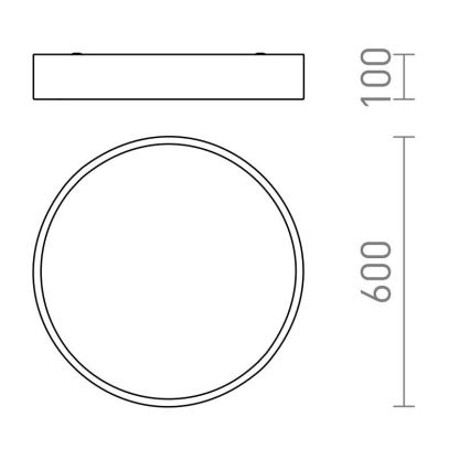 RED - Design Rendl - R13333 - LED Plafon MEZZO LED/60W/230V czarny