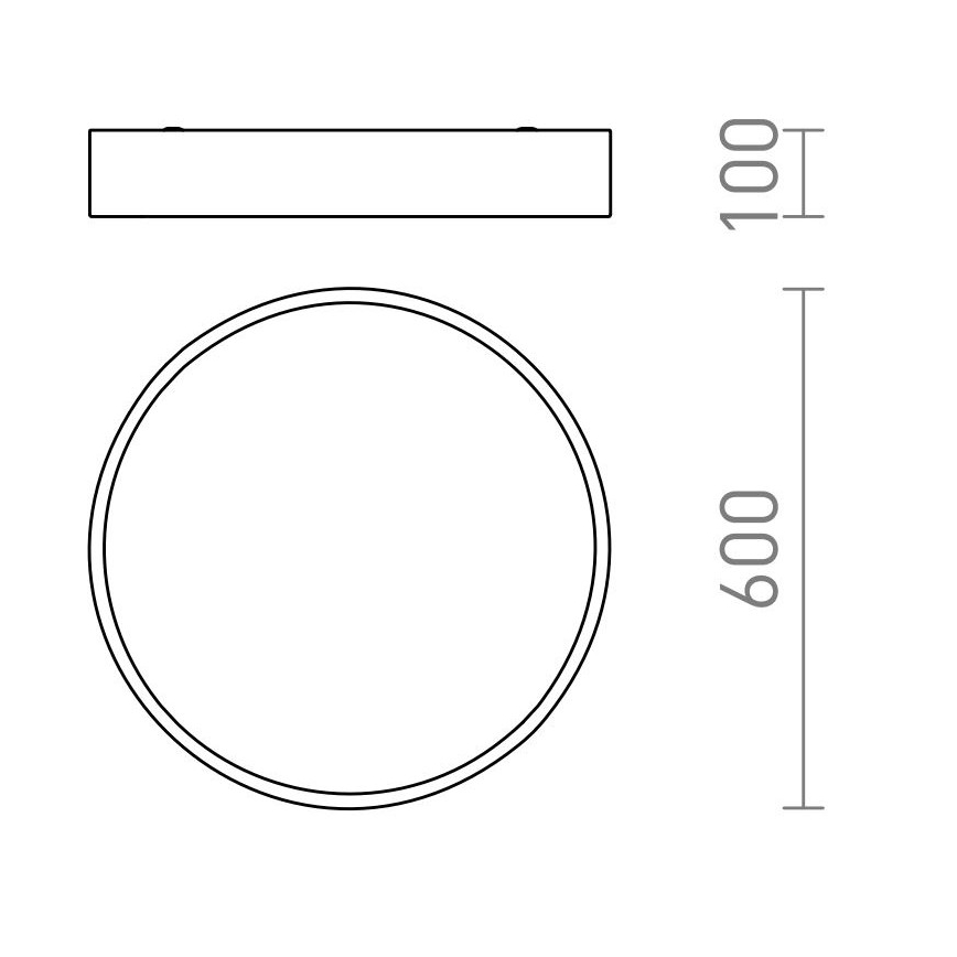 RED - Design Rendl - R13333 - LED Plafon MEZZO LED/60W/230V czarny