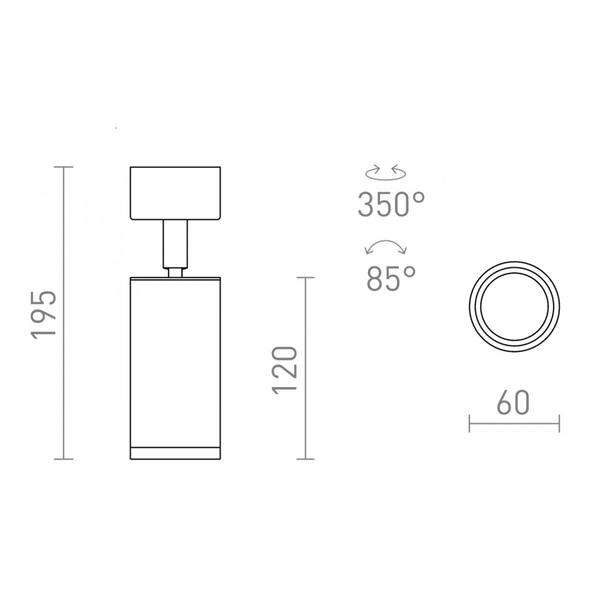 RED - Design Rendl - R13363 - Oświetlenie punktowe BELENOS 1xGU10/9W/230V
