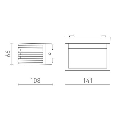 RED - Design Rendl - R13564 - LED Kinkiet zewnętrzny CLAIRE LED/6W/230V IP54