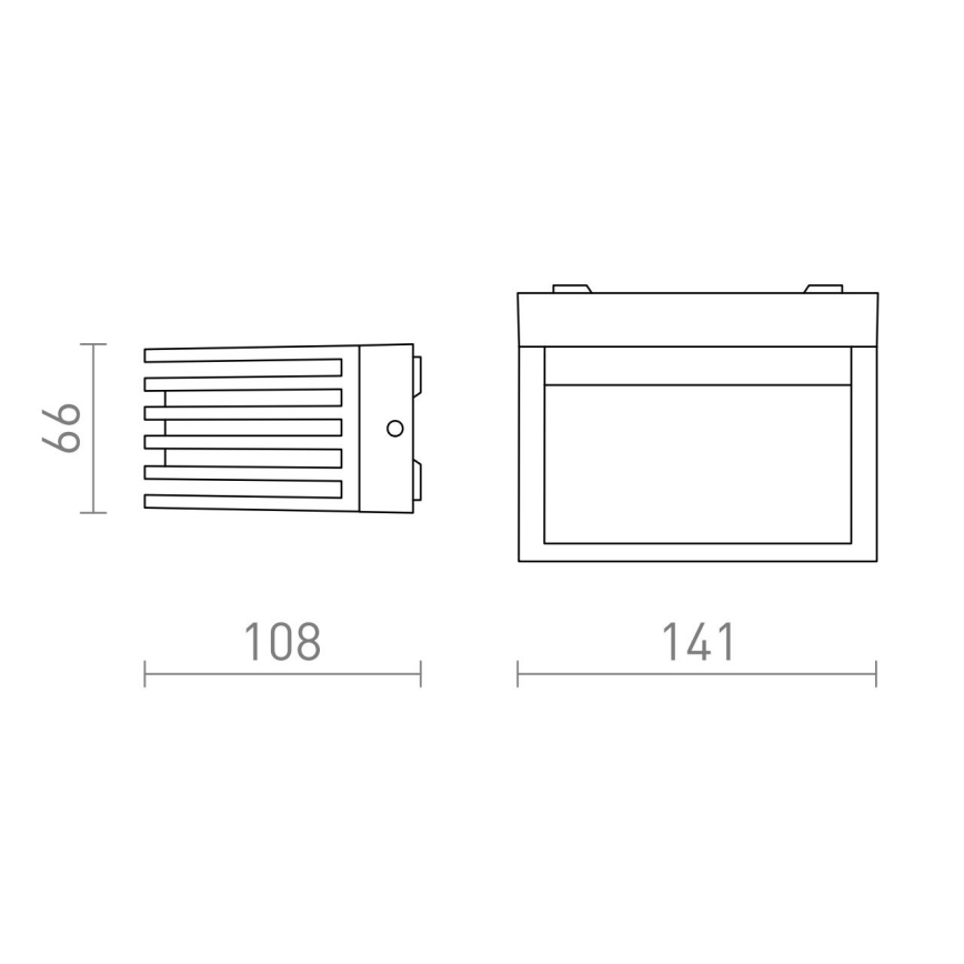 RED - Design Rendl - R13564 - LED Kinkiet zewnętrzny CLAIRE LED/6W/230V IP54