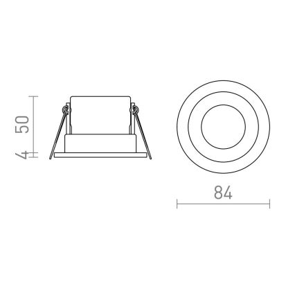 RED - Design Rendl - R13602 - LED Łazienkowe oświetlenie wpuszczane BELLA LED/11W/230V IP65