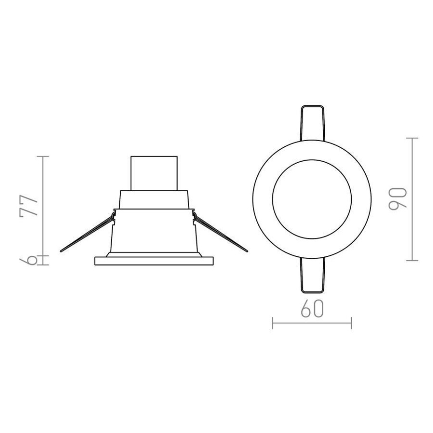 RED - R12659 - Łazienkowe oświetlenie wpuszczane LEROY 1xGU5,3/35W/12V IP44