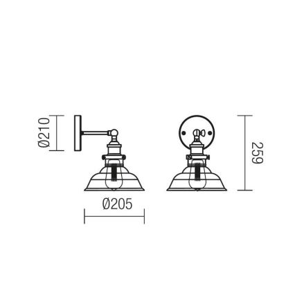 Redo 01-1026 - Kinkiet SAVILLE 1xE27/42W/230V