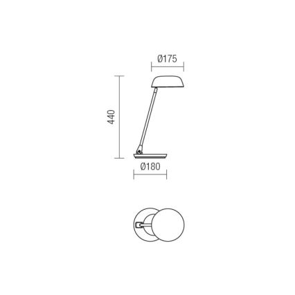 Redo 01-1040 - LED Lampa stołowa ściemnialna MILE LED/9W/230V