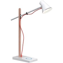 Redo 01-1118 - LED Ściemnialna lampka stołowa z ładowaniem bezprzewodowym FOX LED/5W/230V