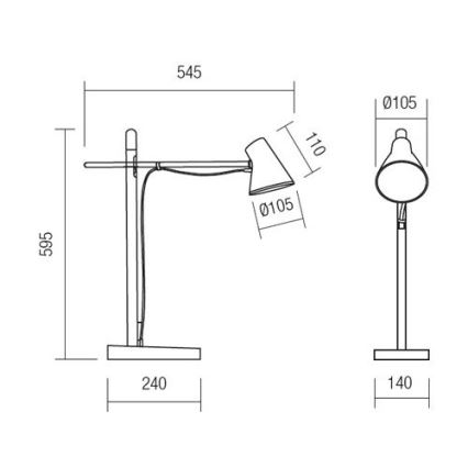 Redo 01-1119 - LED Ściemnialna dotykowa lampa stołowa LED/5W/230V USB