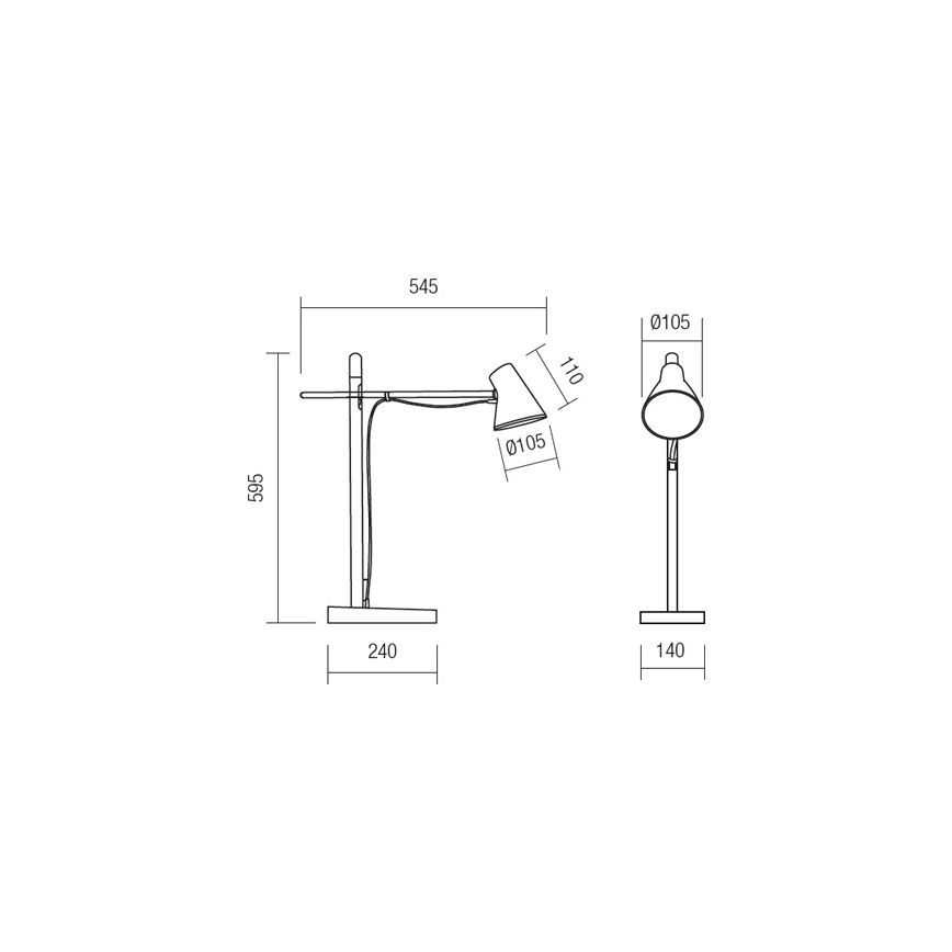 Redo 01-1119 - LED Ściemnialna dotykowa lampa stołowa LED/5W/230V USB