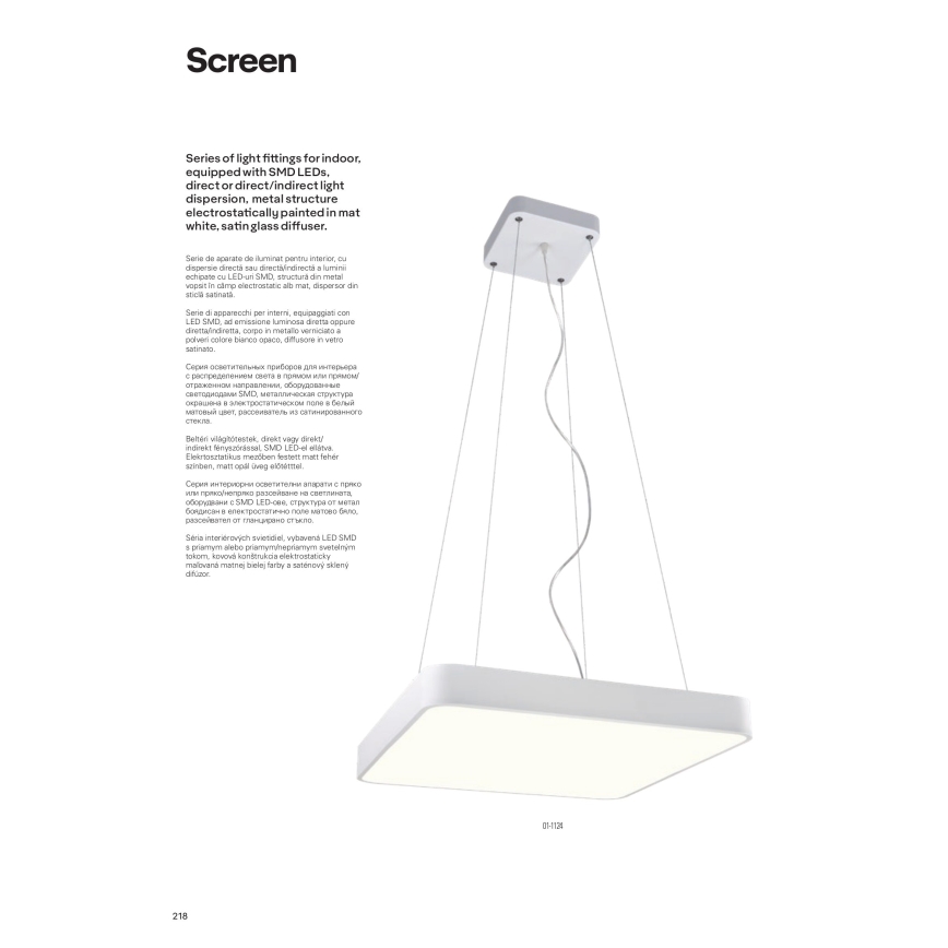 Redo 01-1124 - Lampa sufitowa LED na linkach SCREEN LED/48W/230V 3000K