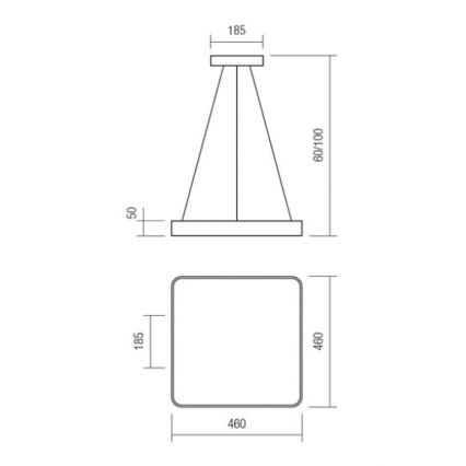 Redo 01-1124 - LED Żyrandol na lince SCREEN LED/48W/230V 3000K