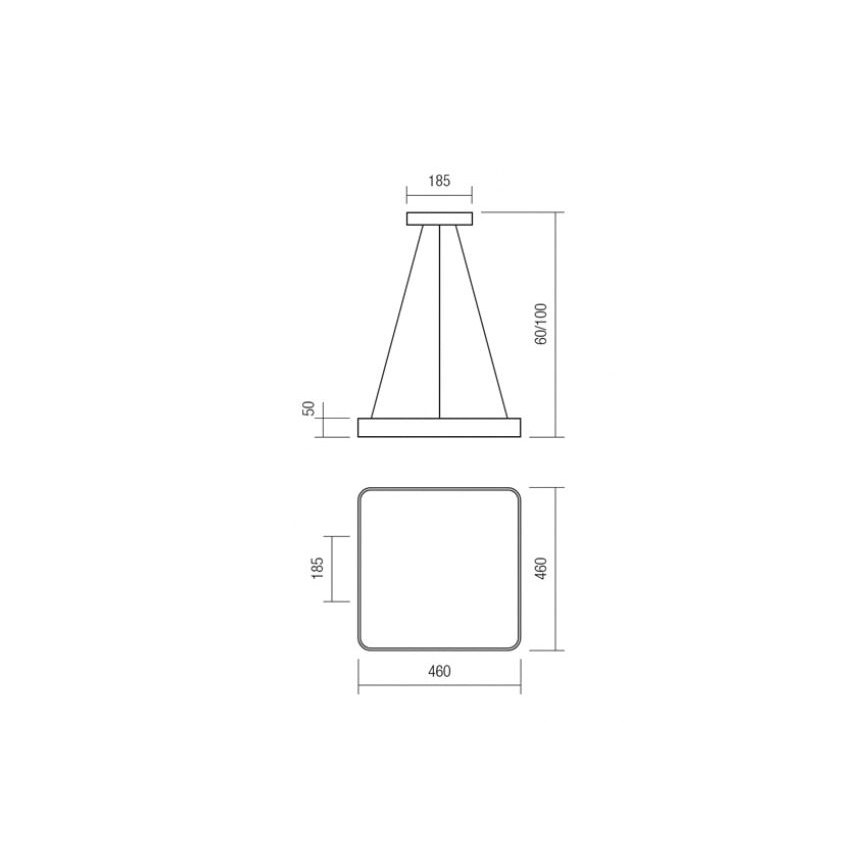 Redo 01-1124 - LED Żyrandol na lince SCREEN LED/48W/230V 3000K