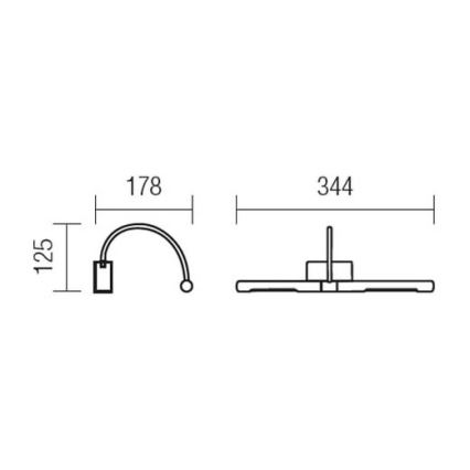 Redo 01-1135 - LED Kinkiet galeryjka KENDO LED/6W/230V 34,4 cm błyszczący chrom