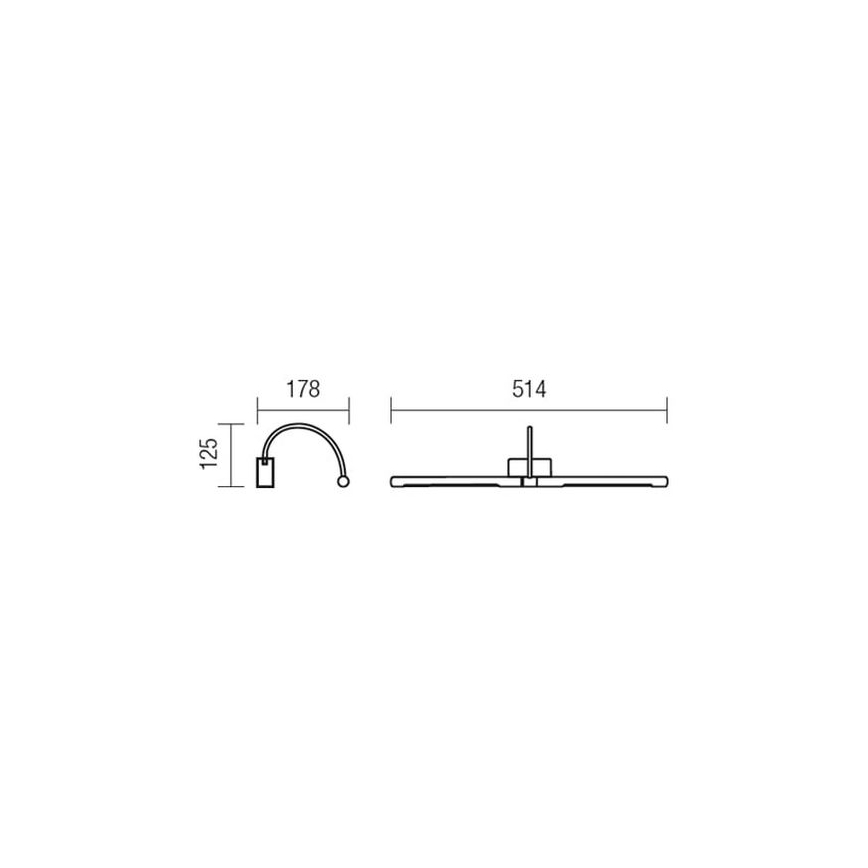 Redo 01-1138 - LED Kinkiet galeryjka KENDO LED/12W/230V 51,4 cm matowy chrom