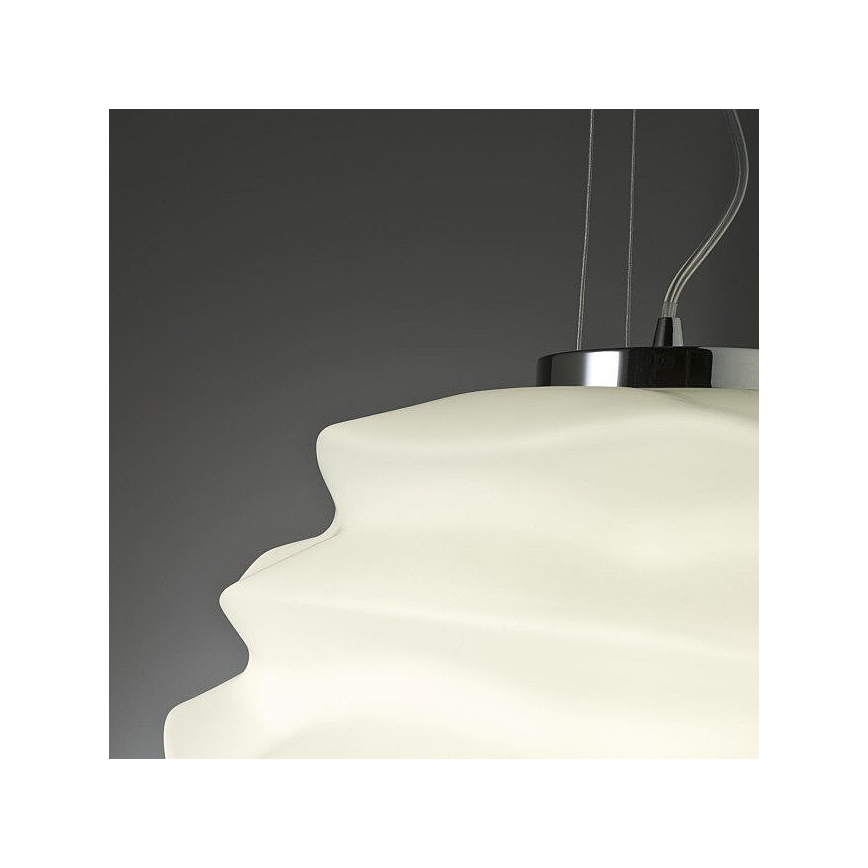 Redo 01-1142 - Lampa wisząca MAGMA na przewodzie 1xE27/42W/230V śr. 38 cm chrom połysk/biały