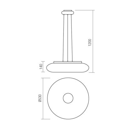 Redo 01-1175 - Lampa wisząca LED na linkach JADE LED/24W/230V 4000K