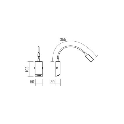Redo 01-1193 - LED Elastyczna lampka HELLO LED/3W/230V biały