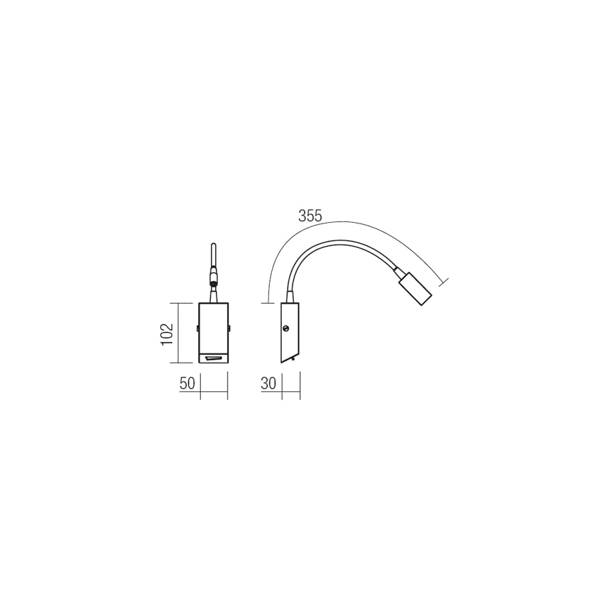 Redo 01-1193 - LED Elastyczna lampka HELLO LED/3W/230V biały