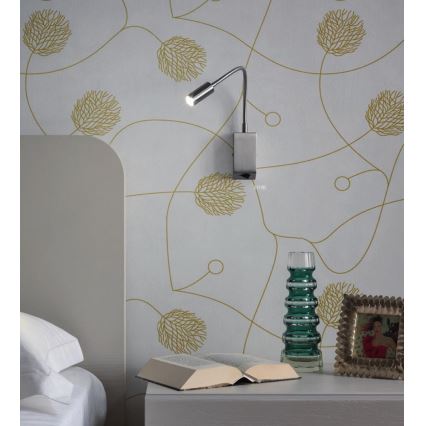 Redo 01-1195 - LED Elastyczna lampka HELLO LED/3W/230V matowy chrom