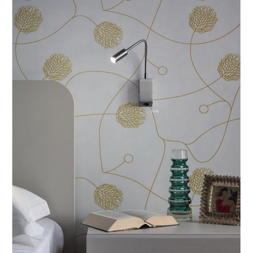 Redo 01-1195 - LED Elastyczna lampka HELLO LED/3W/230V matowy chrom